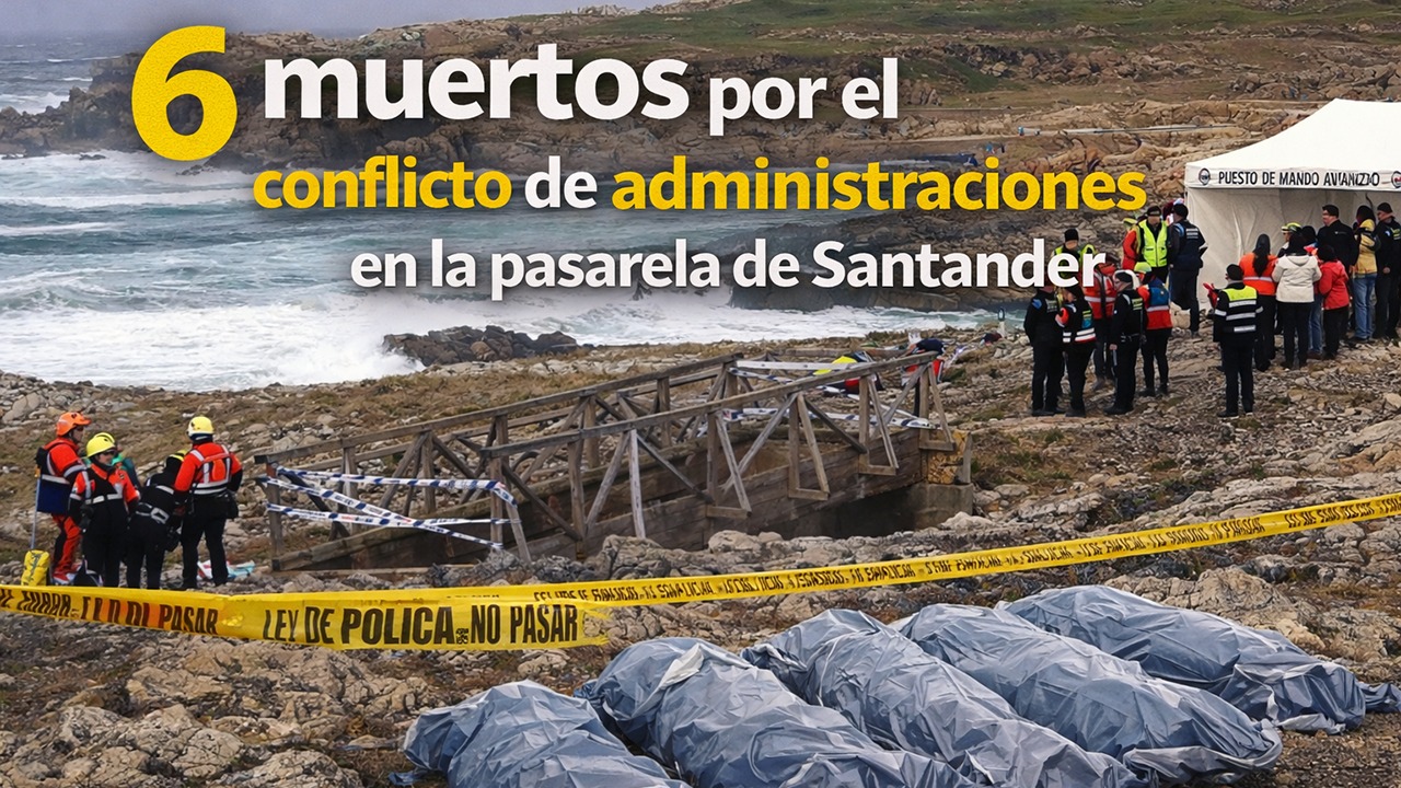 6 muertos por el conflicto de administraciones en la pasarela de Santander