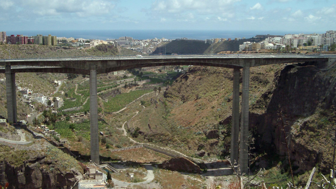 El viaducto del Guiniguada completa su rehabilitación con una solución estructural pionera en el mundo